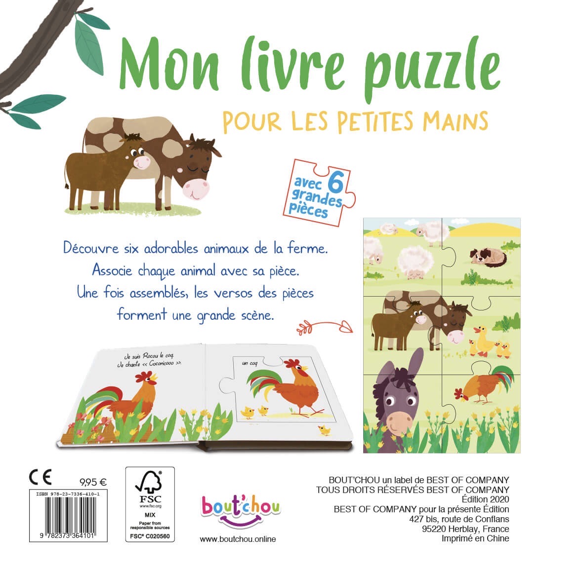 MON PREMIER LIVRE PUZZLE : LES PETITS ANIMAUX - Boutchou